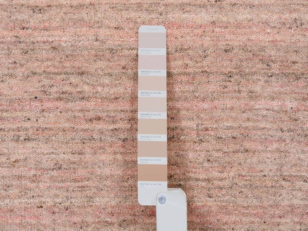 9'3" x 12'0" New Hand Loomed Pink Wool Rectangle Oriental Rug - MOA10263484