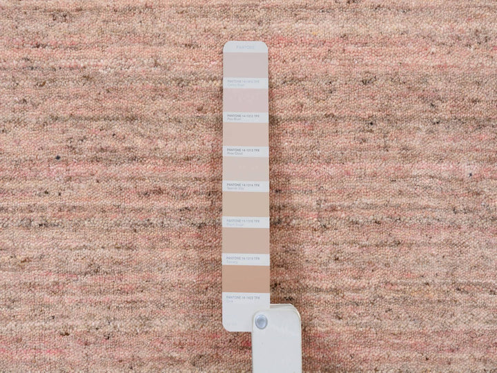 9'3" x 12'0" New Hand Loomed Pink Wool Rectangle Oriental Rug - MOA10263484