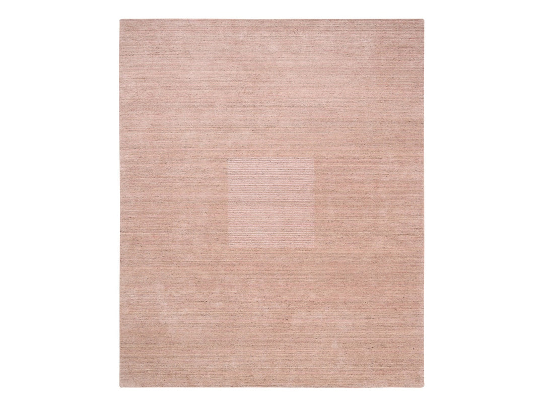 8'2" x 10'0" New Hand Loomed Pink Wool Rectangle Oriental Rug - MOA10263489