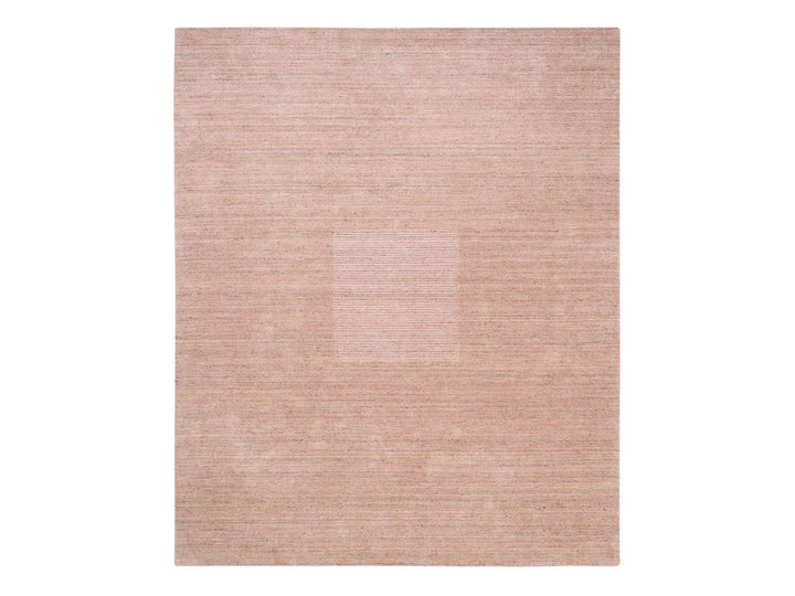 8'2" x 10'0" New Hand Loomed Pink Wool Rectangle Oriental Rug - MOA10263489
