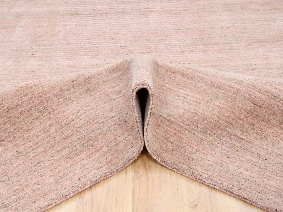 8'2" x 10'0" New Hand Loomed Pink Wool Rectangle Oriental Rug - MOA10263489