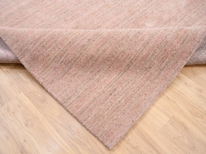 8'2" x 10'0" New Hand Loomed Pink Wool Rectangle Oriental Rug - MOA10263489