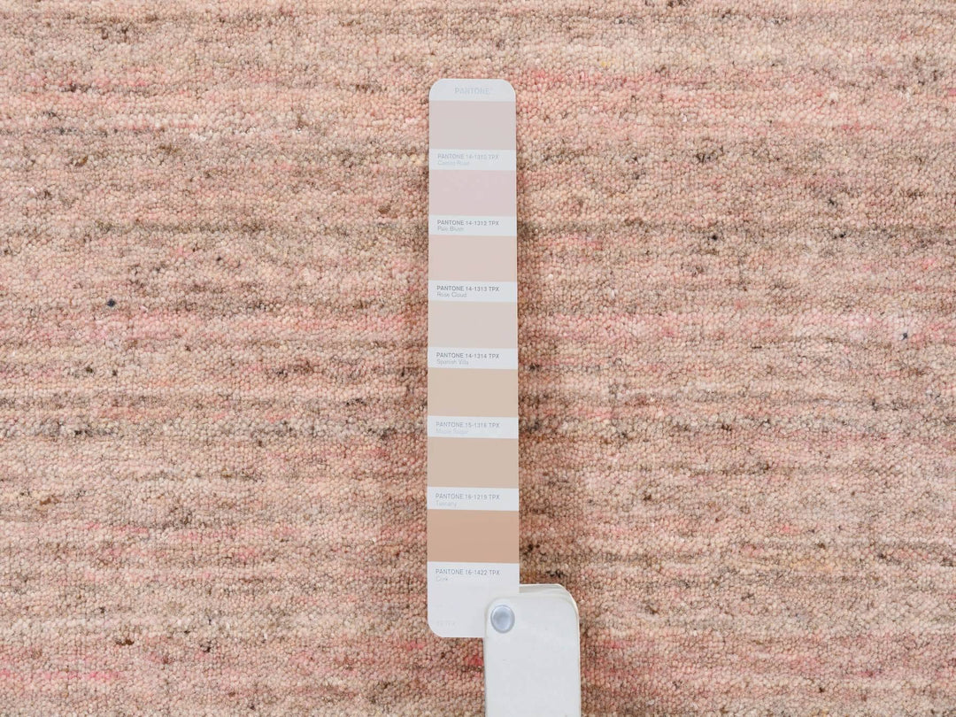 8'2" x 10'0" New Hand Loomed Pink Wool Rectangle Oriental Rug - MOA10263489