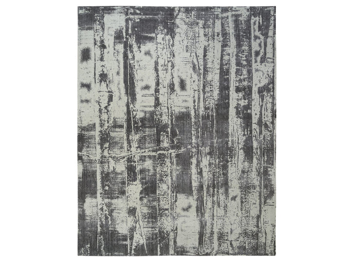 12'0" x 15'0" New Hand Loomed Black Wool Rectangle Oriental Rug - MOA10263803