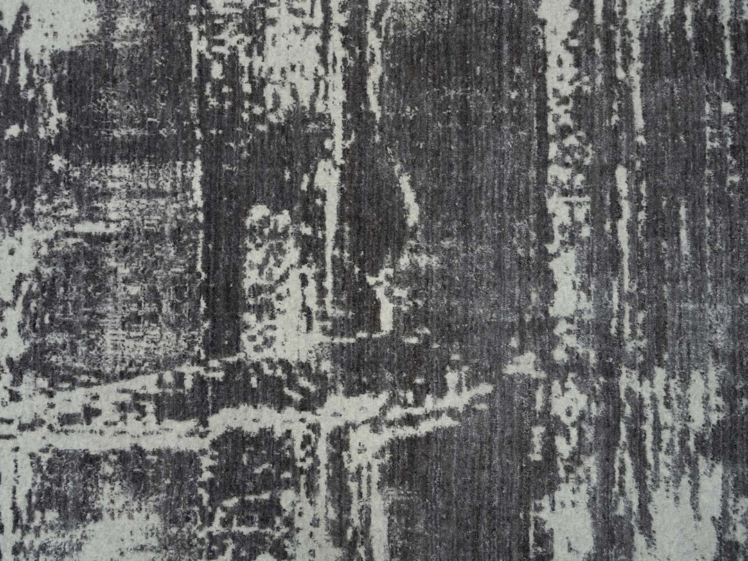 12'0" x 15'0" New Hand Loomed Black Wool Rectangle Oriental Rug - MOA10263803