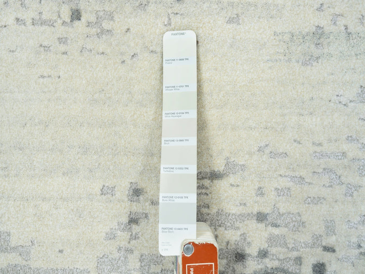 12'1" x 15'0" New Hand Knotted Black Wool & Silk Rectangle Oriental Rug - MOA10263809