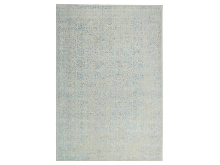 12'0" x 17'10" New Hand Loomed Blue Wool Rectangle Oriental Rug - MOA10264545