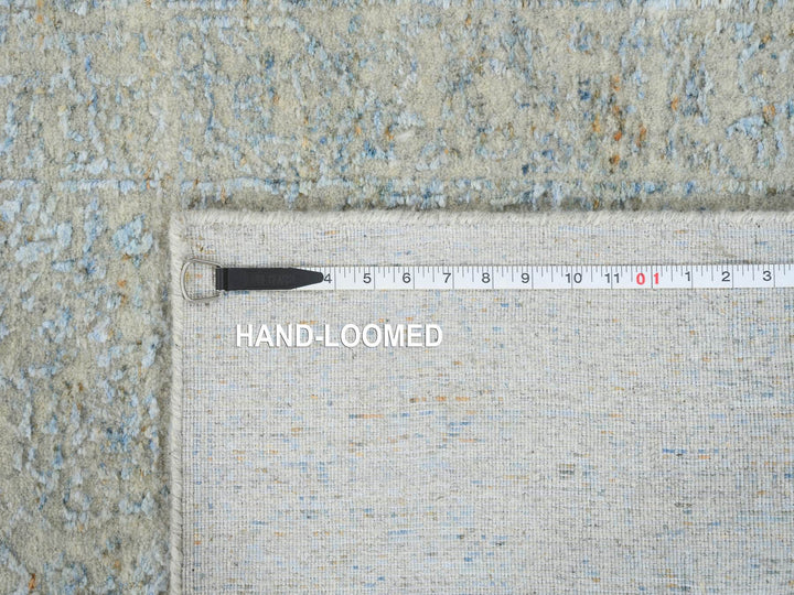 2'6" x 8'0" New Hand Loomed Blue Wool & Silk Runner Oriental Rug - MOA10264558