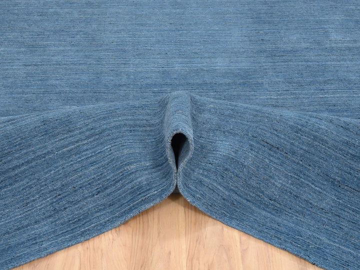 10'0" x 14'0" New Hand Loomed Blue Wool Rectangle Oriental Rug - MOA10264565