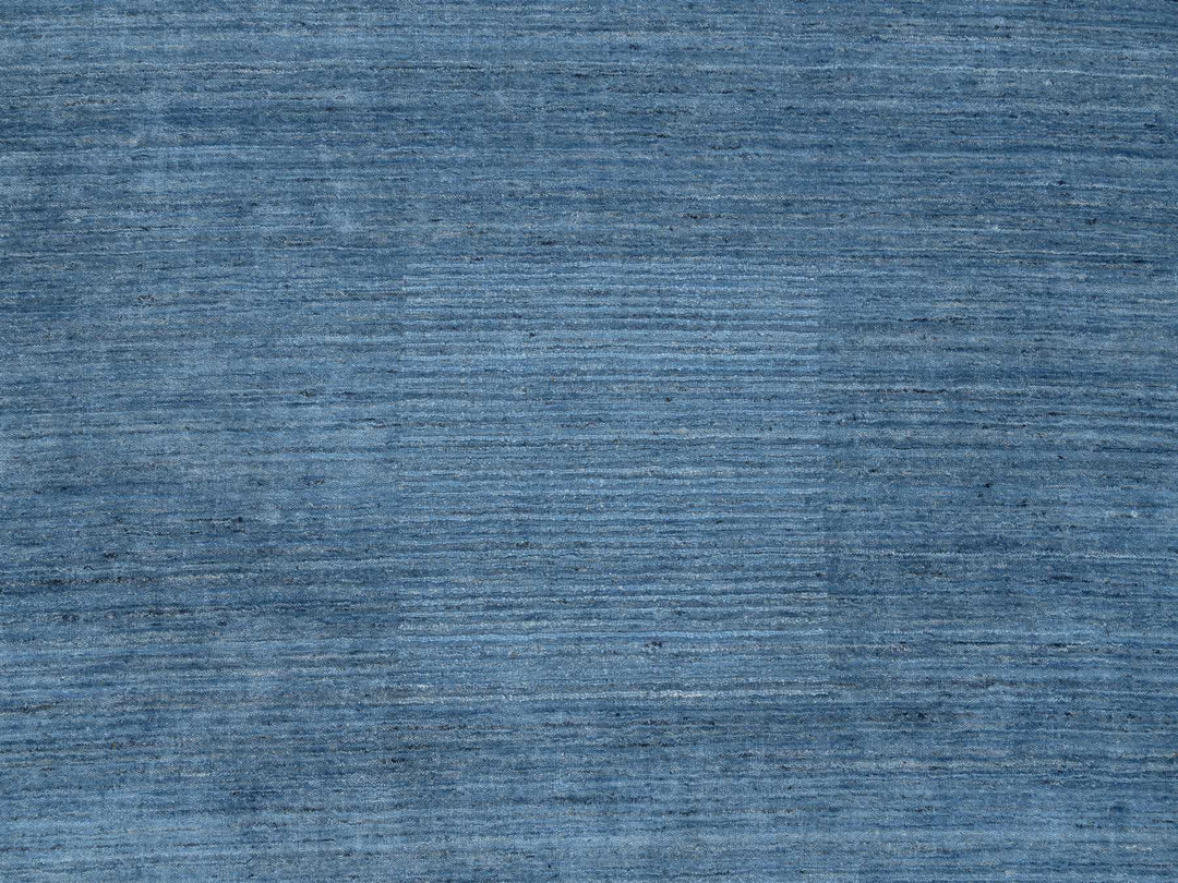 11'9" x 11'9" New Hand Loomed Blue Wool Round Oriental Rug - MOA10264566