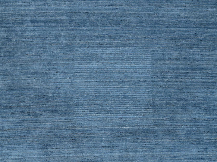 11'9" x 11'9" New Hand Loomed Blue Wool Round Oriental Rug - MOA10264566