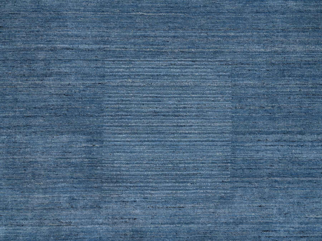 8'0" x 8'0" New Hand Loomed Blue Wool Round Oriental Rug - MOA10264577