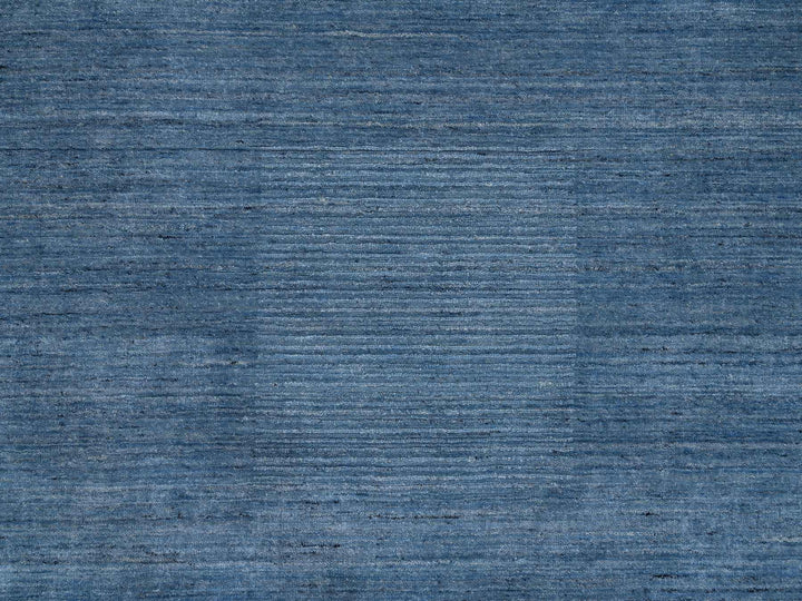 8'0" x 8'0" New Hand Loomed Blue Wool Round Oriental Rug - MOA10264577