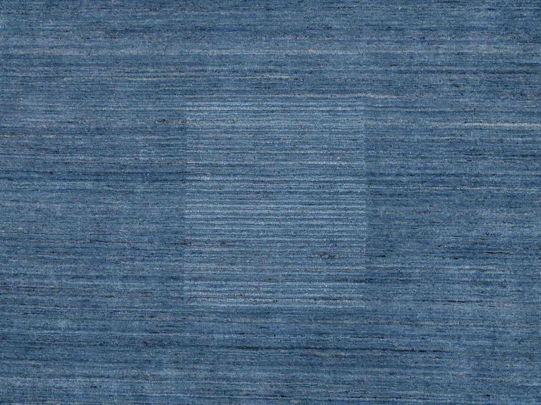 6'0" x 9'0" New Hand Loomed Blue Wool Rectangle Oriental Rug - MOA10264578