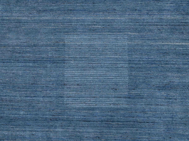 6'0" x 9'0" New Hand Loomed Blue Wool Rectangle Oriental Rug - MOA10264578