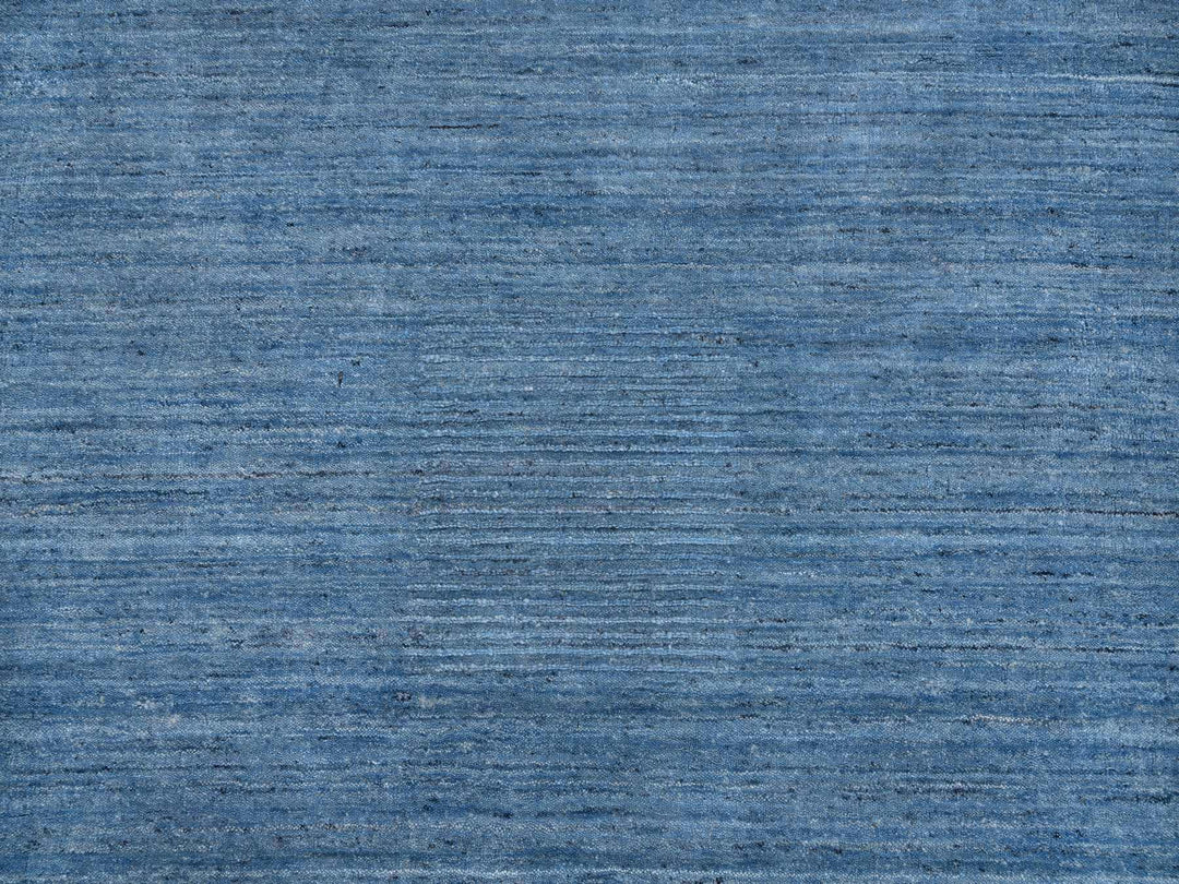 6'0" x 6'0" New Hand Loomed Blue Wool Round Oriental Rug - MOA10264582