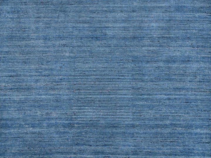 6'0" x 6'0" New Hand Loomed Blue Wool Round Oriental Rug - MOA10264582