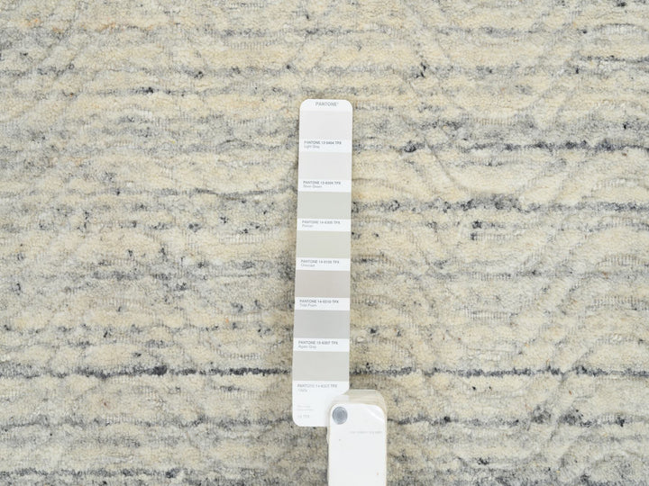 6'1" x 9'0" New Hand Loomed Beige Wool Rectangle Oriental Rug - MOA10264590