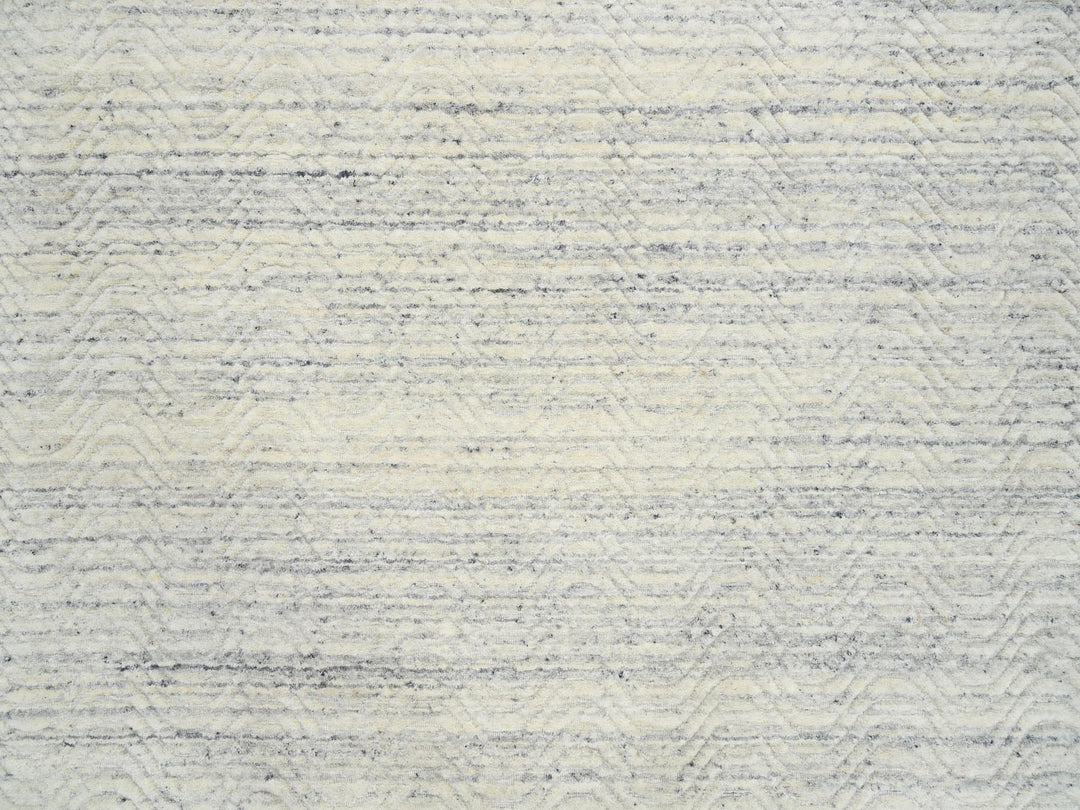 10'1" x 10'0" New Hand Loomed Beige Wool Square Oriental Rug - MOA10264594