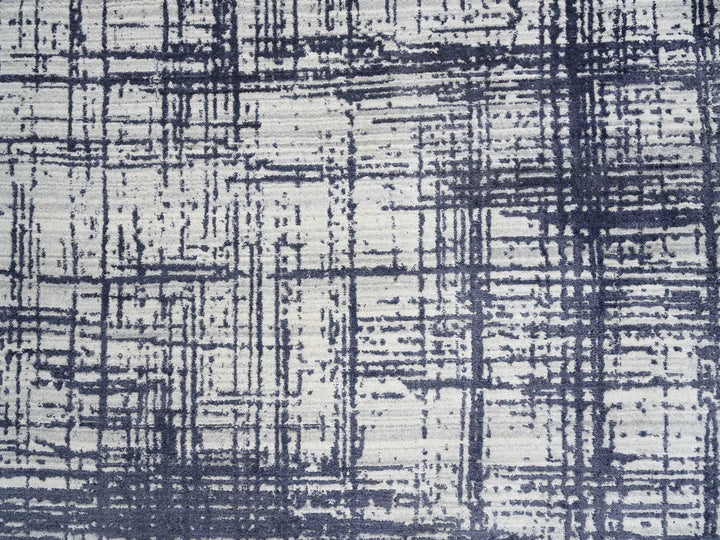 10'0" x 13'9" New Hand Loomed Black Wool & Silk Rectangle Oriental Rug - MOA10264595