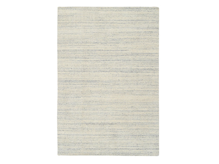 5'10" x 9'0" New Hand Loomed Beige Wool Rectangle Oriental Rug - MOA10264606