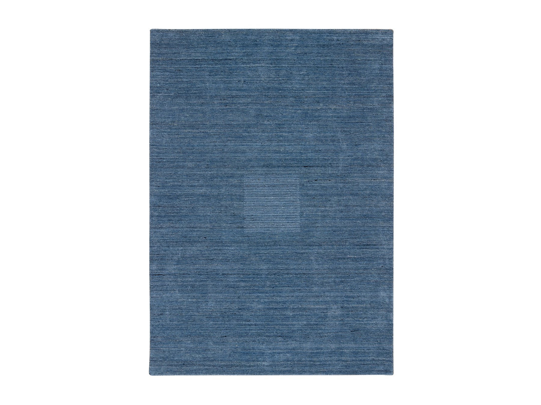 5'0" x 7'1" New Hand Loomed Blue Wool Rectangle Oriental Rug - MOA10264616