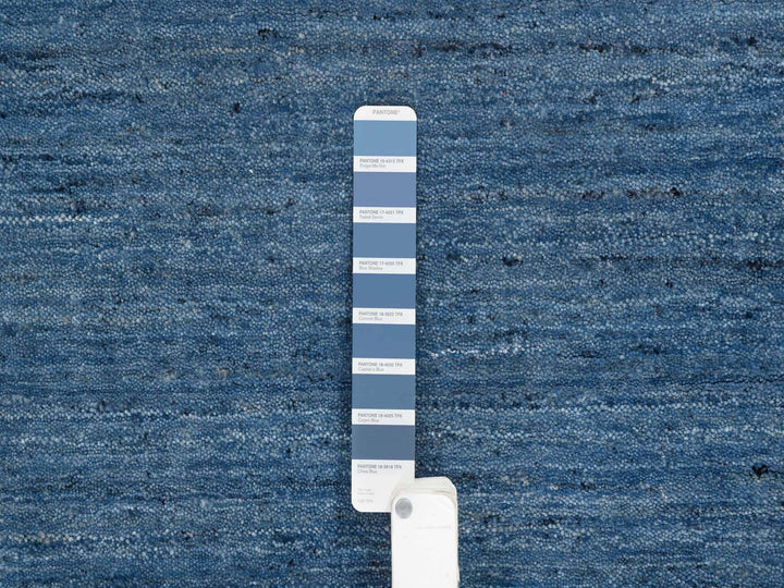 5'0" x 7'1" New Hand Loomed Blue Wool Rectangle Oriental Rug - MOA10264616