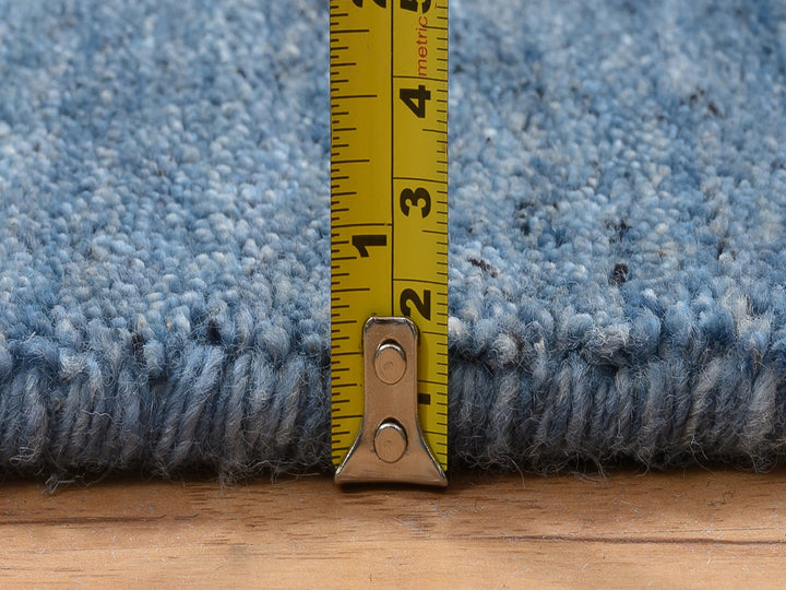 5'0" x 7'1" New Hand Loomed Blue Wool Rectangle Oriental Rug - MOA10264616