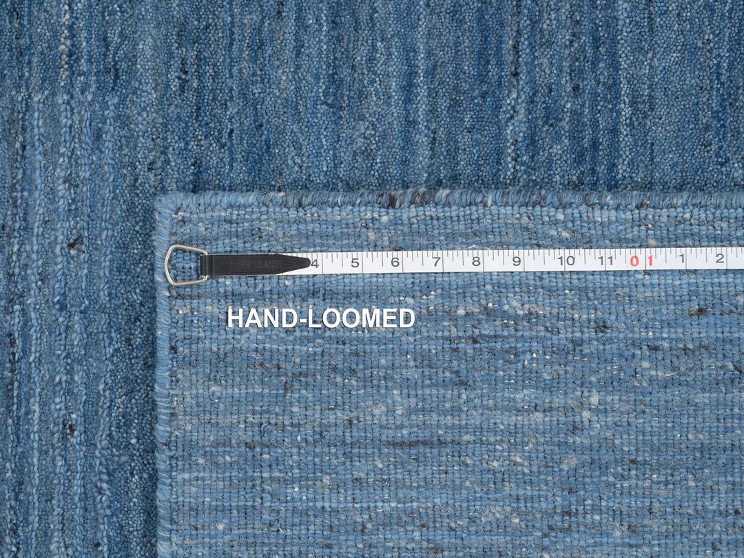 5'0" x 7'1" New Hand Loomed Blue Wool Rectangle Oriental Rug - MOA10264616