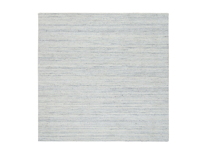 8'0" x 8'0" New Hand Loomed Ivory Wool Square Oriental Rug - MOA10264771