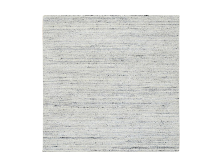 6'0" x 6'0" New Hand Loomed Ivory Wool Square Oriental Rug - MOA10264773