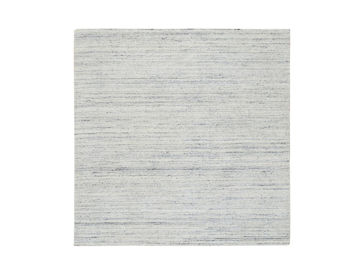 6'0" x 6'0" New Hand Loomed Ivory Wool Square Oriental Rug - MOA10264774