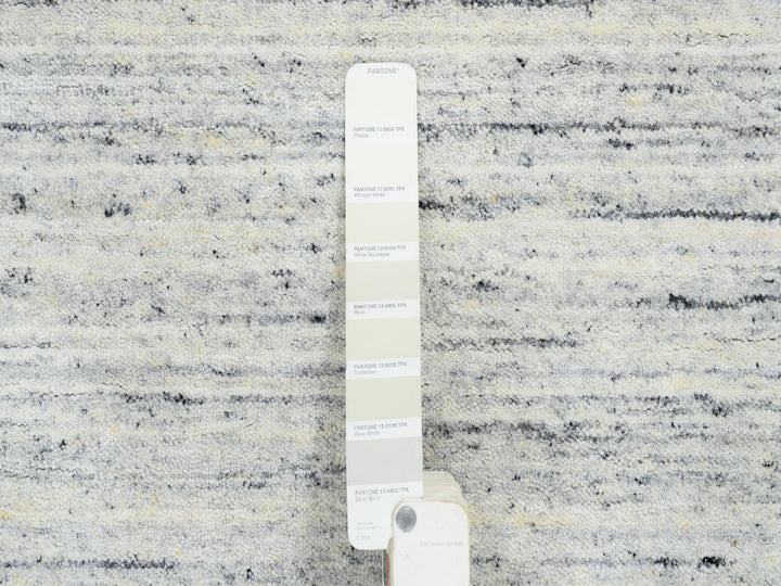 6'0" x 6'0" New Hand Loomed Ivory Wool Square Oriental Rug - MOA10264774