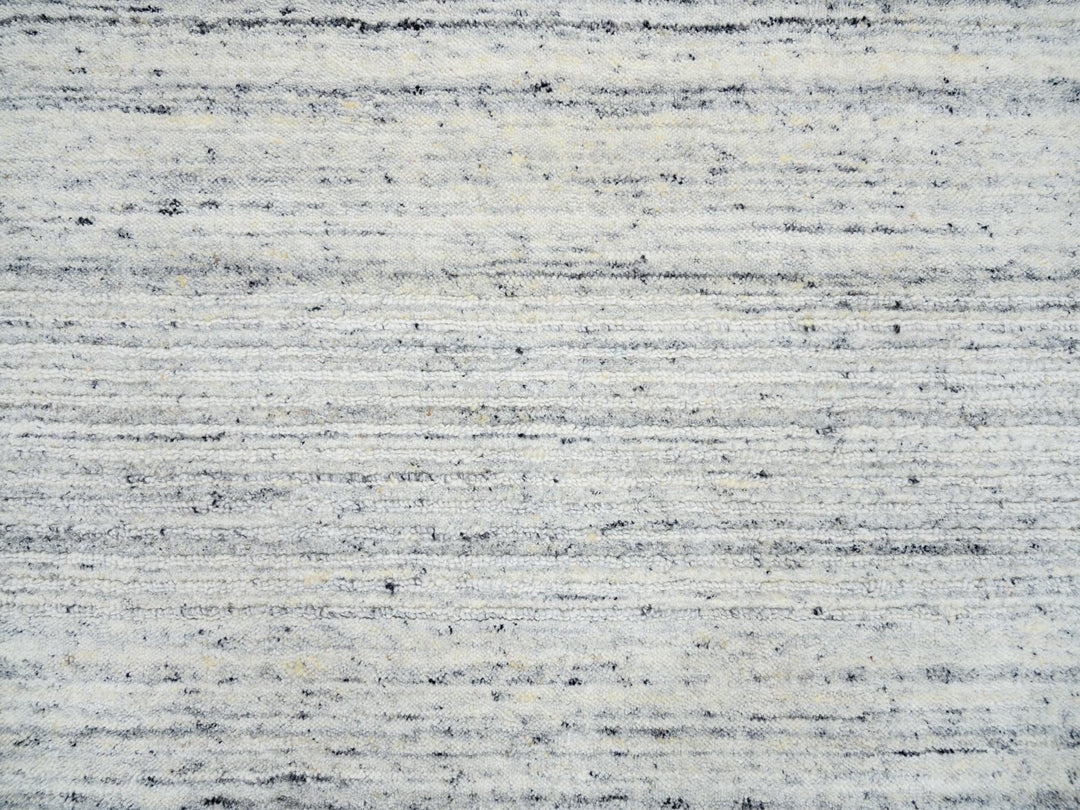 6'0" x 6'0" New Hand Loomed Ivory Wool Round Oriental Rug - MOA10264777