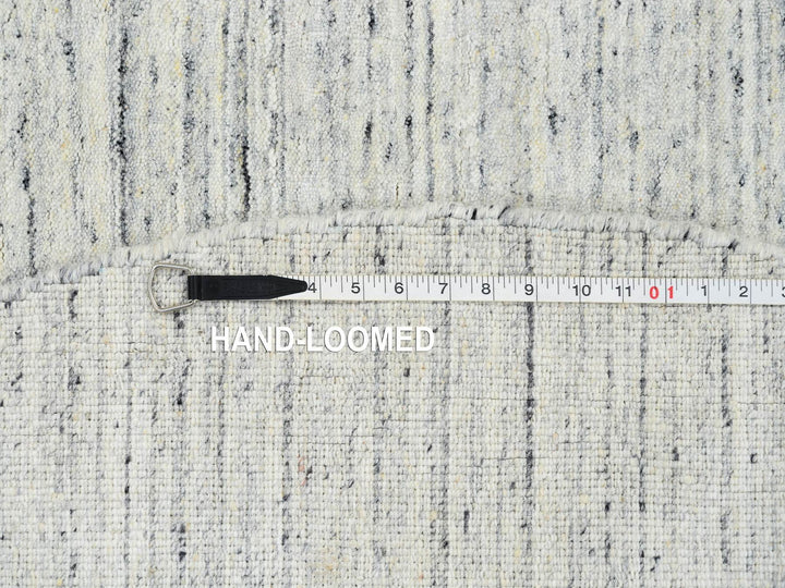 6'0" x 6'0" New Hand Loomed Ivory Wool Round Oriental Rug - MOA10264777