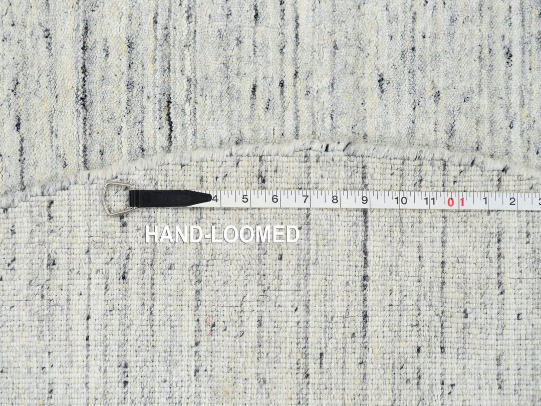 6'0" x 6'0" New Hand Loomed Ivory Wool Round Oriental Rug - MOA10264777