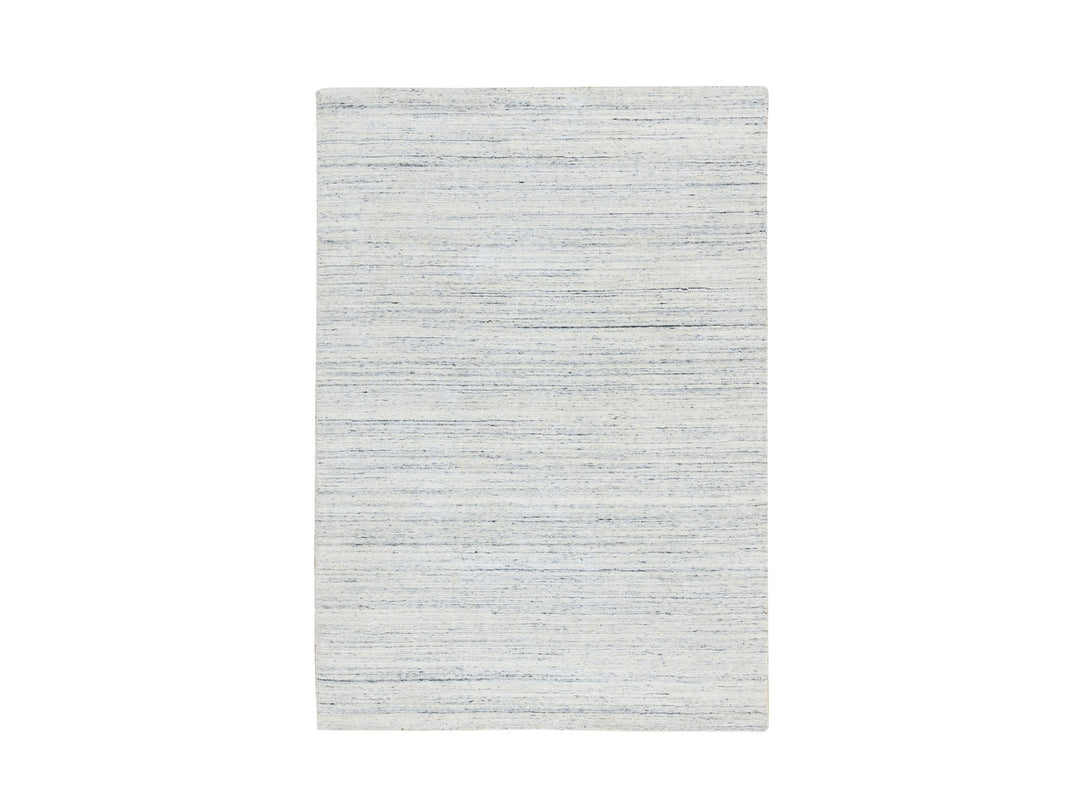 5'0" x 7'0" New Hand Loomed Ivory Wool Rectangle Oriental Rug - MOA10264779