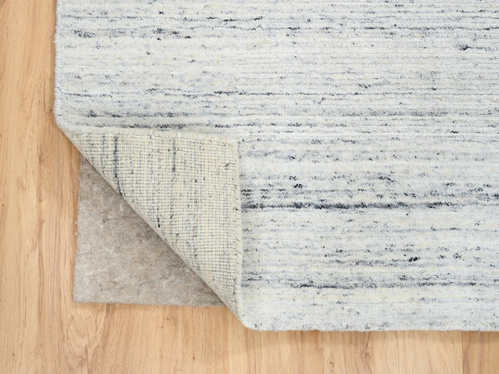 5'0" x 7'0" New Hand Loomed Ivory Wool Rectangle Oriental Rug - MOA10264779