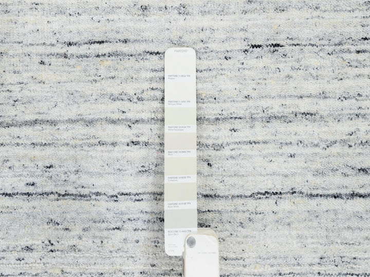 5'0" x 7'0" New Hand Loomed Ivory Wool Rectangle Oriental Rug - MOA10264779