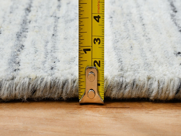 5'0" x 7'0" New Hand Loomed Ivory Wool Rectangle Oriental Rug - MOA10264779