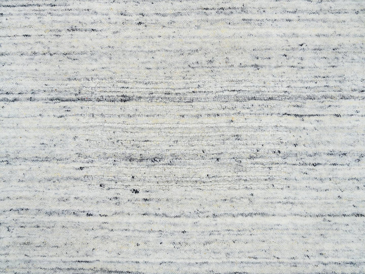 2'6" x 11'10" New Hand Loomed Ivory Wool Runner Oriental Rug - MOA10264781