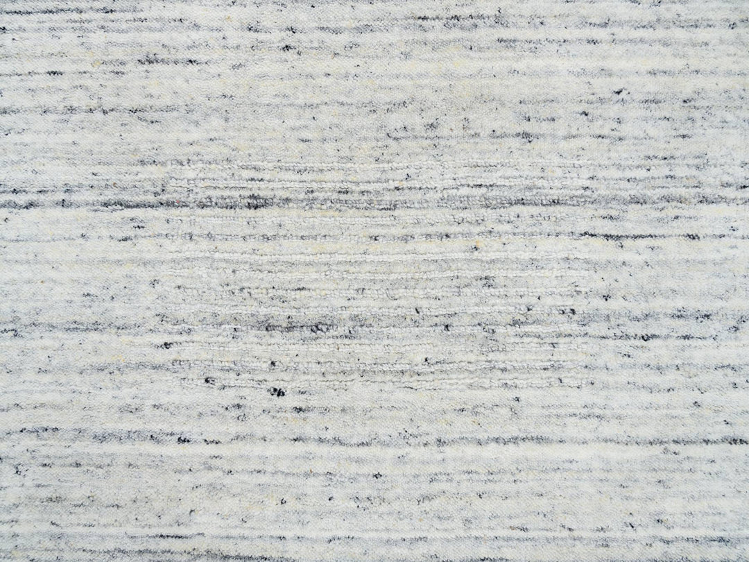 2'6" x 11'10" New Hand Loomed Ivory Wool Runner Oriental Rug - MOA10264781