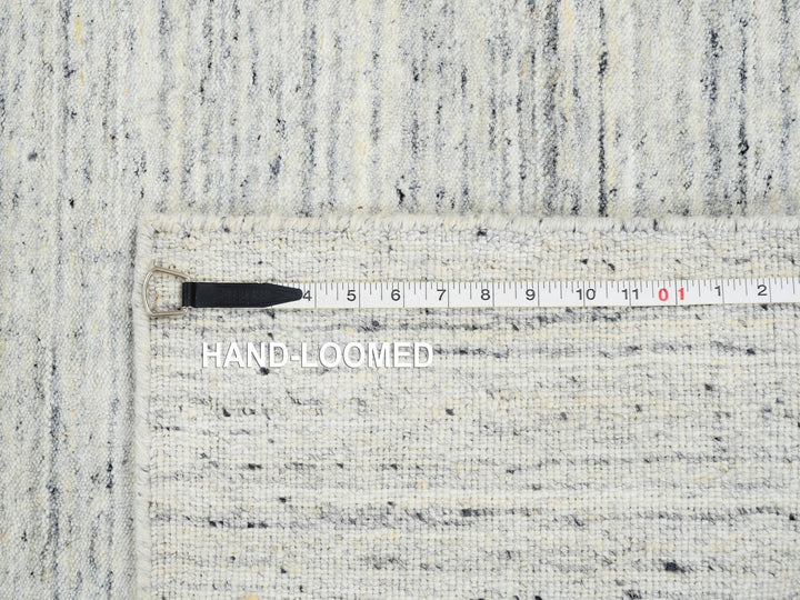 2'6" x 11'10" New Hand Loomed Ivory Wool Runner Oriental Rug - MOA10264781