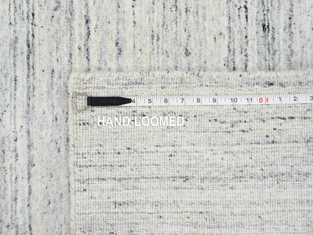 2'6" x 6'0" New Hand Loomed Ivory Wool Runner Oriental Rug - MOA10264786