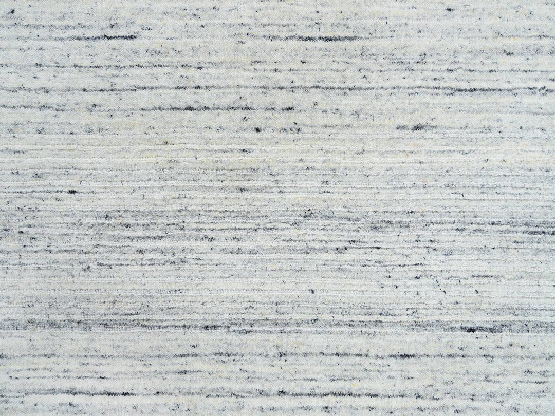 8'0" x 8'0" New Hand Loomed Ivory Wool Square Oriental Rug - MOA10264788