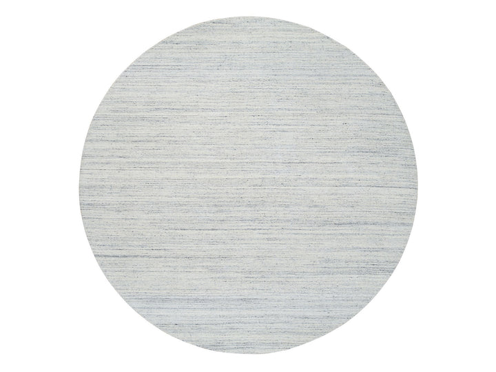 10'0" x 10'0" New Hand Loomed Ivory Wool Round Oriental Rug - MOA10264795