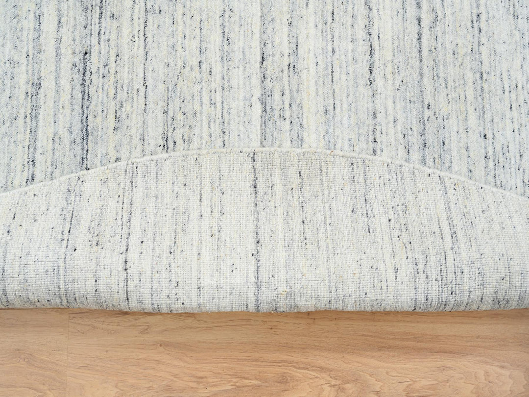 10'0" x 10'0" New Hand Loomed Ivory Wool Round Oriental Rug - MOA10264795