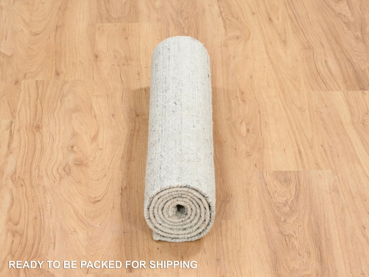 2'6" x 6'0" New Hand Loomed Beige Wool Runner Oriental Rug - MOA10264839