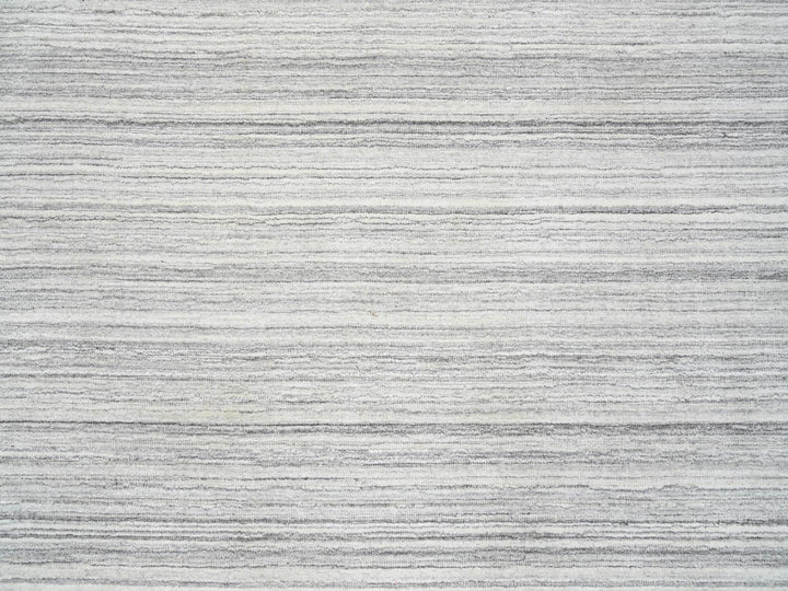 9'9" x 9'9" New Hand Loomed Grey Wool Round Oriental Rug - MOA10264980