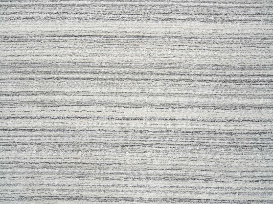 8'0" x 8'0" New Hand Loomed Grey Wool Round Oriental Rug - MOA10264982